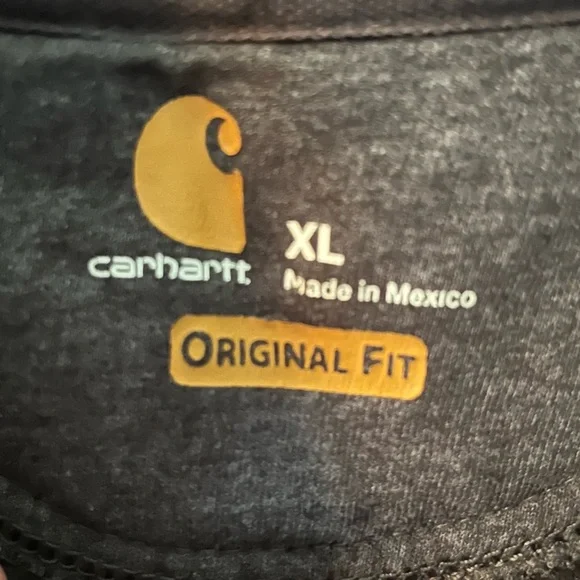 Carhartt Heavy Duty Rain Defender 3/4 Zip Sweatshirt - Picture 5 of 6